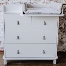 Комод пеленатор Angelo Глорі (біло сірий) 90х51х90 см